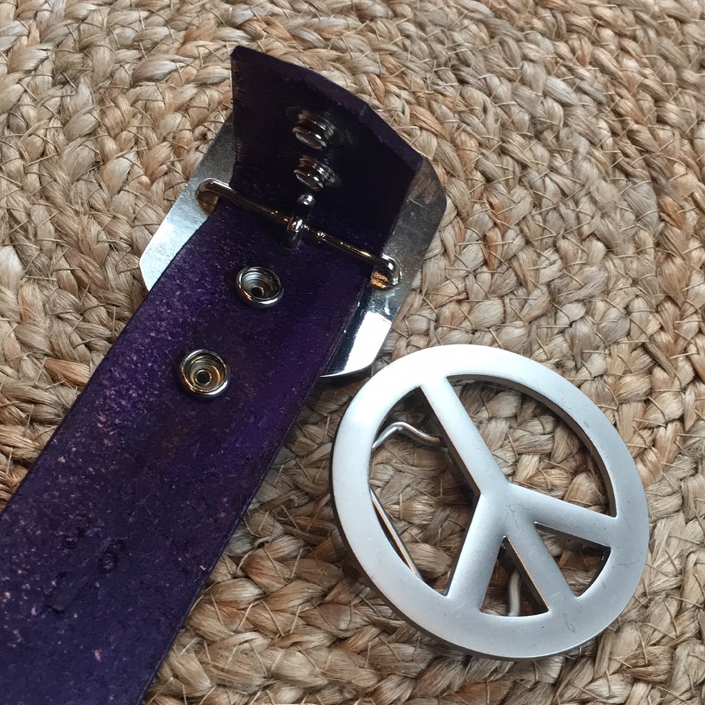 PEACE BELT • HANDMADE • PURPLE - Picture 8 of 8